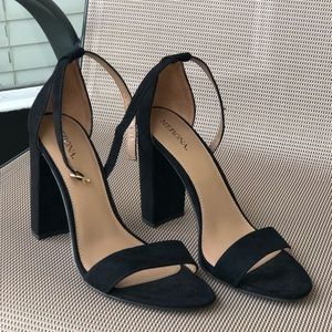 Suede Black Heels